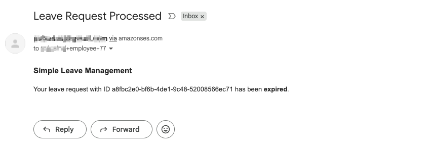 Image: Leave expired notification for employee
